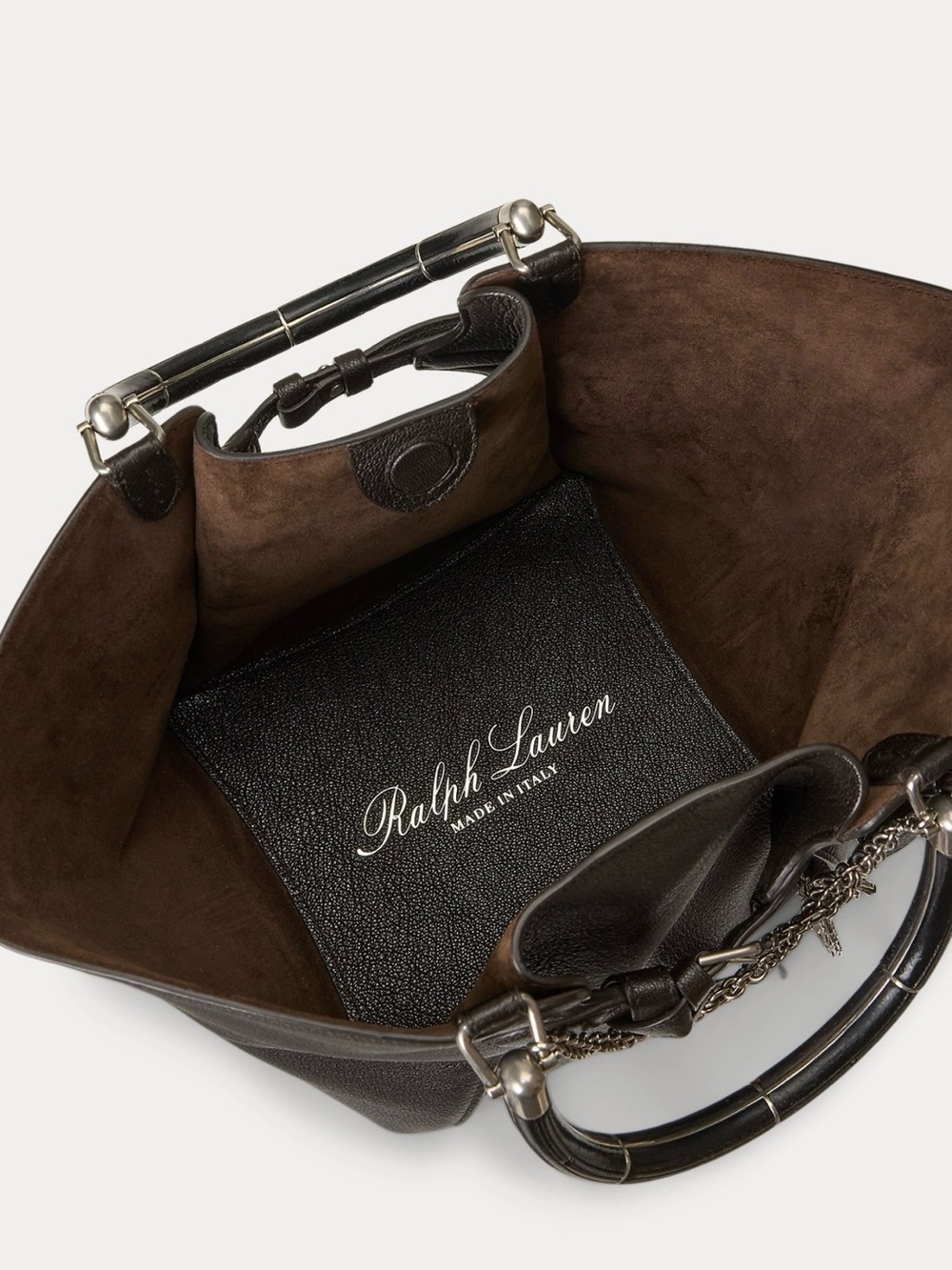 The Ralph Chain-Trim Goatskin Tote - Picture 10 of 12